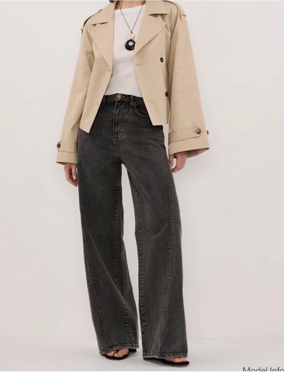 DISSH Black Wash Wide-Leg High-Rise Jeans